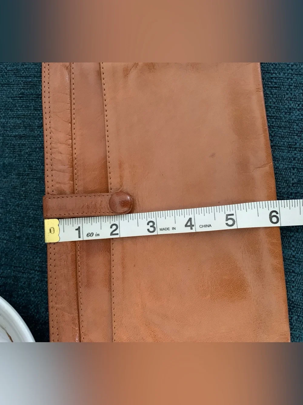 Vintage Bottega Veneta Tan Leather Wrist Clutch
